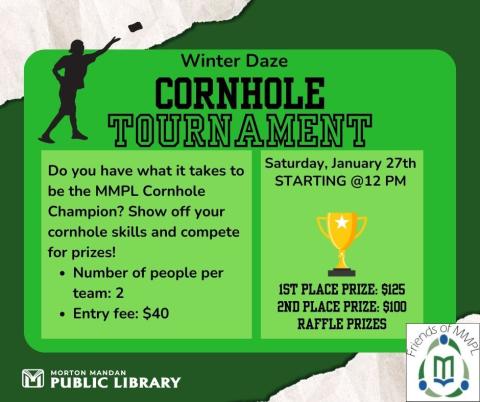 Corn Hole Tournament at MMPL Jan.27th, 2024