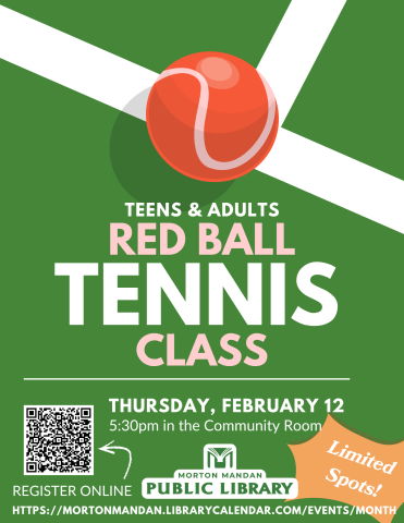 red ball tennis flyer