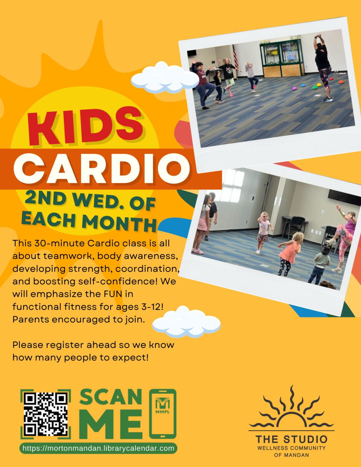 Kids Cardio Class- 2nd Wed. of each month